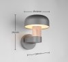 Nowoczesny kinkiet zewnętrzny szary kształt grzybka klasyczny minimalistyczny aluminiowy drewniany dekor FRASER IP54 262560135 Trio